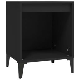 Berkfield Home Bedside Cabinet Black 40x35x50 cm - Size: 40 x 35 x 50 cm - thumbnail 2