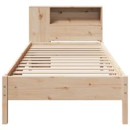 Berkfield Home Bookcase Bed without Mattress 75x190 cm Small Single Solid Wood Pine in Natural - thumbnail 4