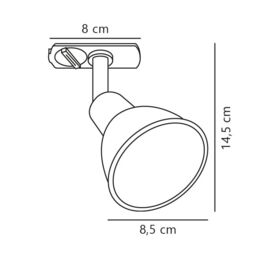 Nordlux Modern Indoor Track Spot Light White Metal GU10 Adjustable Head - Mains Powered, IP20 - thumbnail 4