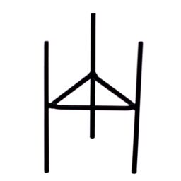 KDMD Iron Botanical Candle Holder in Black