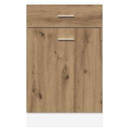 Berkfield Home Durable Drawer Bottom Cabinet Lyon Artisan Oak 40x46x81.5 cm Engi in Brown - thumbnail 4