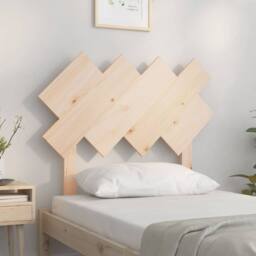 Berkfield Home Bed Headboard 92x3x81 cm Solid Wood Pine in Light Tan - Size: 92 x 3 x 81 cm - thumbnail 3