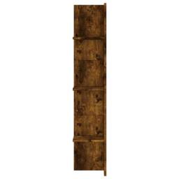 Berkfield Home TV Cabinet Smoked Oak 152x22x113 cm Engineered Wood in Brown - Size: 152 x 22 x 113 cm - thumbnail 5