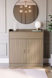 Home Discount Vida Designs Dalby 2 Door 1 Drawer Shoe Cabinet Storage in Brown - thumbnail 9