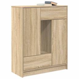 Berkfield Home Sideboard with Drawers & Doors Sonoma Oak 73x31x90 cm in Light Tan - Size: 73 x 31 x 90 cm - thumbnail 4
