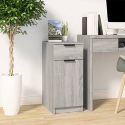 Berkfield Home Desk Cabinet Grey Sonoma 33.5x50x75 cm Engineered Wood - thumbnail 2