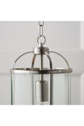 Netlighting Lambeth 1 Light Ceiling Pendant Clear Glass Satin Nickel E27 - thumbnail 6
