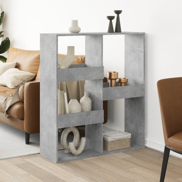 Berkfield Home Room Divider Concrete Grey 100x33x115 cm Engineered Wood - Size: 100 x 33 x 115 cm - image 1