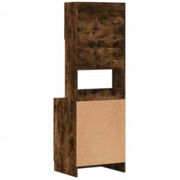 Berkfield Home Kitchen Cabinet Smoked Oak 60x50x180 cm Engineered Wood in Brown - Size: 60 x 50 x 180 cm - thumbnail 6