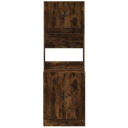 Berkfield Home Kitchen Cabinet Smoked Oak 60x50x180 cm Engineered Wood in Brown - Size: 60 x 50 x 180 cm - thumbnail 4