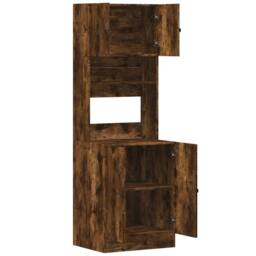 Berkfield Home Kitchen Cabinet Smoked Oak 60x50x180 cm Engineered Wood in Brown - Size: 60 x 50 x 180 cm - thumbnail 7
