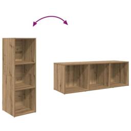 Berkfield Home TV Cabinet Set 3 pcs Brown 107 x 35 x 37 cm Engineered wood - thumbnail 7