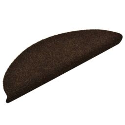 Berkfield Home Self-adhesive Stair Mats 15pcs Dark Brown 56x17x3cm Needle Punch - Size: Medium - thumbnail 3