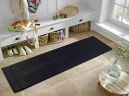 Desire Rugs Ivy Anti-Slip Greek Key Design Doormat - Machine Washable for Easy Care in Black - Size: 50 cm x 80 cm - thumbnail 4