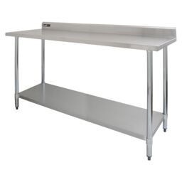 Monstershop 6ft Catering Bench With Single Over-Shelf in Silver - thumbnail 5