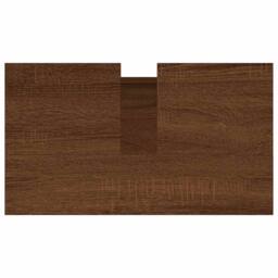 Berkfield Home Durable Bathroom Cabinet Brown Oak 58x33x60 cm Engineered Wood - Size: 58 x 33 x 60 cm - thumbnail 8