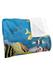JQ Licensing Royce Mcclure Tropic Fish Day Dive Silky Touch Super Soft Throw Blanket 152 X 127 cm in White - thumbnail 3