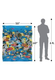 JQ Licensing Royce Mcclure Tropic Fish Day Dive Silky Touch Super Soft Throw Blanket 152 X 127 cm in White - thumbnail 5