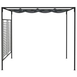 Berkfield Home Gazebo with Retractable Roof 4x3x2.3 m Anthracite 180 g/m ² in Black - thumbnail 3