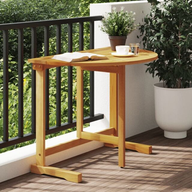 Berkfield Home Folding Balcony Table 90x60x72 cm Solid Wood Acacia in Brown - Size: 90 x 60 x 72 cm - image 1