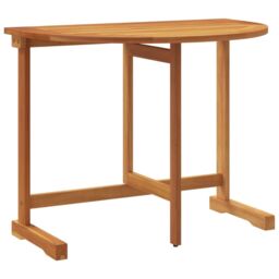 Berkfield Home Folding Balcony Table 90x60x72 cm Solid Wood Acacia in Brown - Size: 90 x 60 x 72 cm - thumbnail 2