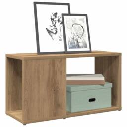 Berkfield Home TV Cabinet Artisian Oak 60x24x32cm Engineered Wood in Brown - Size: 60 x 24 x 32 cm - thumbnail 2