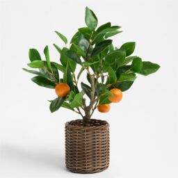 OHS Artificial Orange Tree Plant in Pot Kitchen New Home Natural Style in Burnt Orange - thumbnail 4