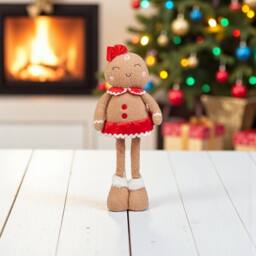 Garden Greatness Standing Festive Gingerbread Girl in Brown - Size: 1 Pack - thumbnail 1