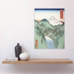 "Artery8 The Mountains Of Izu Province Japanese Wall Art Print Hiroshige in Green - Size: W12"" x H16""" - thumbnail 4