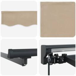 Berkfield Home Retractable Awning Manual Beige 300x250 cm Polyester - thumbnail 8