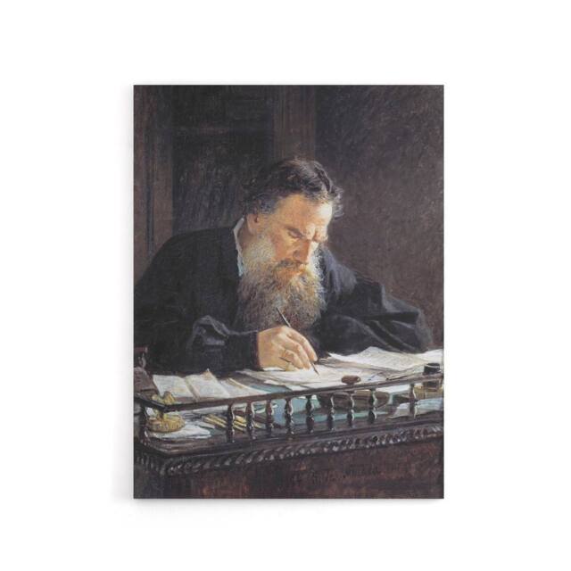 "Artery8 Nikolai Ge Leo Tolstoy Portrait Canvas Wall Art Print - Size: W18"" x H24""" - image 1