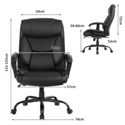 Costway Executive Chair 6 Point Massage 360 Swivels Adjustable High Back Office Chair in Black - thumbnail 2