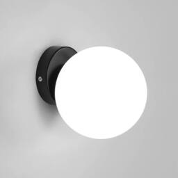 COMELY Modern Ball Wall Lights E27 Wall Lights Glass Shade 15 cm, Black