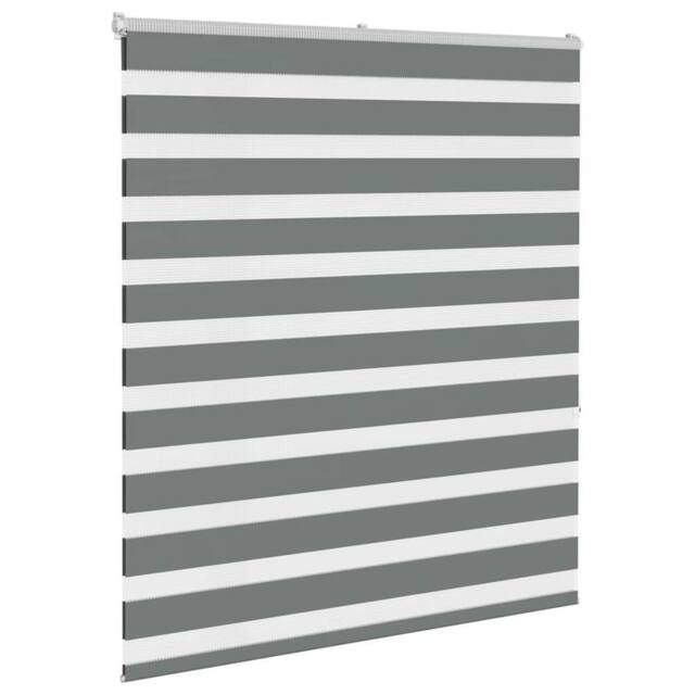 Berkfield Home Elegant Zebra Blind Dark Grey 120x150 cm Fabric Width 115.9 cm Po - image 1
