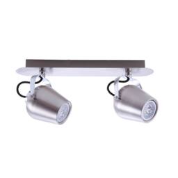 Netlighting Modern Spotlights Satin Nickel 2 Light LED GU10 in Grey