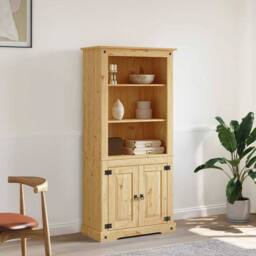 Berkfield Home Cupboard Mexican Pine Corona Range 80x40x170 cm in Brown - Size: 80 x 40 x 170 cm - thumbnail 2
