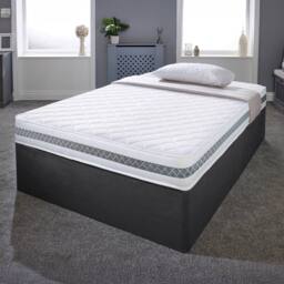 eXtreme Comfort Ltd Diamond 3D Memory Foam & Spring Hybrid Mattress CoolTouch Surface in White - Size: Small Single - thumbnail 2