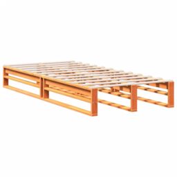 Berkfield Home Bookcase Bed without Mattress Wax Brown 100x200 cm Solid Wood Pine - thumbnail 5