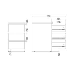 Wyld Haus Budapest Natural Oak Effect Bedside Table 3 Drawers - thumbnail 9