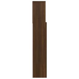 Berkfield Home Headboard Cabinet Brown Oak 100x19x103.5 cm - thumbnail 5