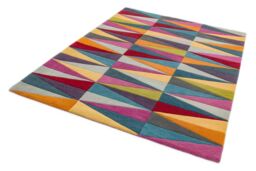 The Rug Shop UK Multi Handmade Wool Geometric Funky Easy To Clean Area Rug - Size: 170 cm x 240 cm - thumbnail 3