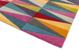 The Rug Shop UK Multi Handmade Wool Geometric Funky Easy To Clean Area Rug - Size: 170 cm x 240 cm - thumbnail 2