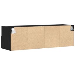 Berkfield Home TV Wall Cabinets 2 pcs Black Oak 100x30x30 cm Engineered Wood - Size: 100 x 30 x 30 cm - thumbnail 9