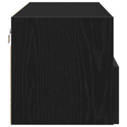 Berkfield Home TV Wall Cabinets 2 pcs Black Oak 100x30x30 cm Engineered Wood - Size: 100 x 30 x 30 cm - thumbnail 8