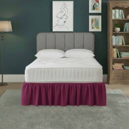 Snug City Base Valance Polycotton Sheet for Divan Beds Easy Care Bed Base Cover in Fuchsia - Size: Single