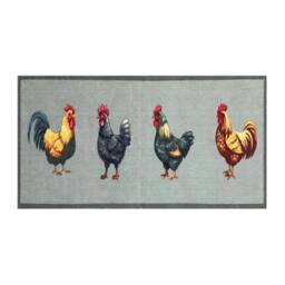 The Rug Shop UK Green Grey Modern Animal Easy to Clean Mat - Size: 50 cm x 75 cm - thumbnail 1