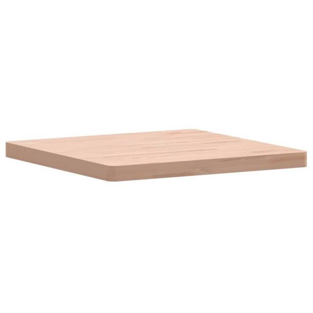 Berkfield Home Table Top 60x60x4 cm Square Solid Wood Beech in Natural - Size: 60 x 60 x 4 cm - image 1