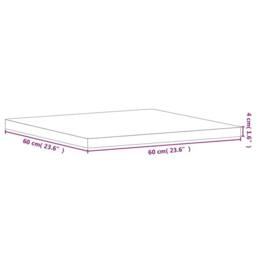 Berkfield Home Table Top 60x60x4 cm Square Solid Wood Beech in Natural - Size: 60 x 60 x 4 cm - thumbnail 7