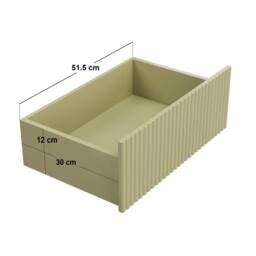 Solace+Co Velmor Ribbed Chest of 6 Drawers in Green - thumbnail 7