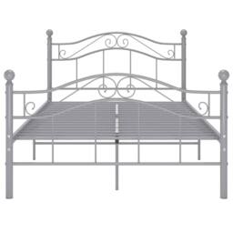 Berkfield Home Comfortable Bed Frame Grey Metal 120x200 cm - Size: Small Double - thumbnail 1
